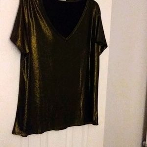 A metallic blouse